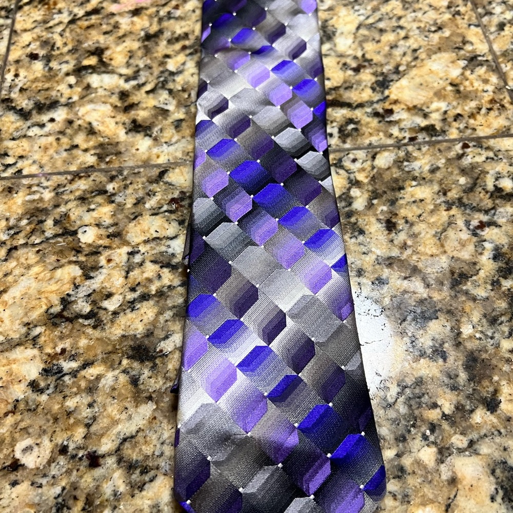 Purple with silver VanHeusen tie
